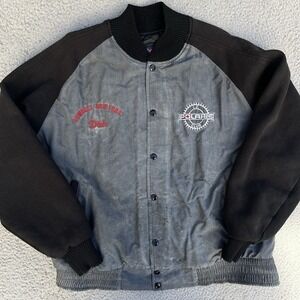 Vintage 90s Polaris Bomber Jacket Men's XL Quilted Snap Up Coat L.E 1995 Club